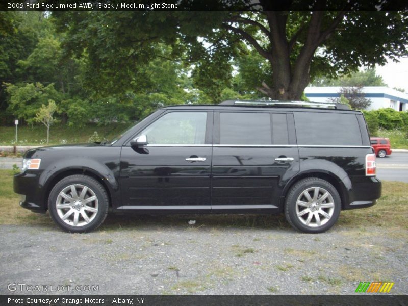 Black / Medium Light Stone 2009 Ford Flex Limited AWD