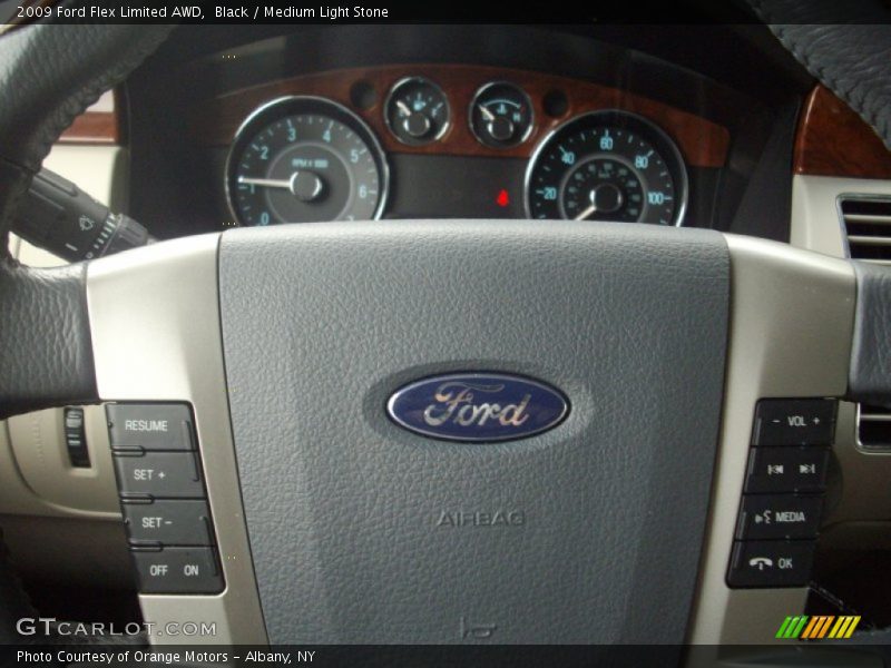 Black / Medium Light Stone 2009 Ford Flex Limited AWD