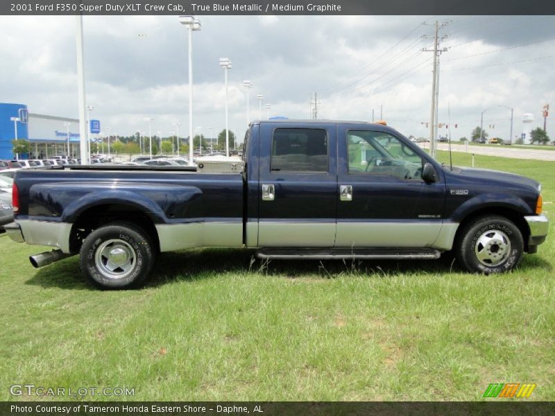 True Blue Metallic / Medium Graphite 2001 Ford F350 Super Duty XLT Crew Cab