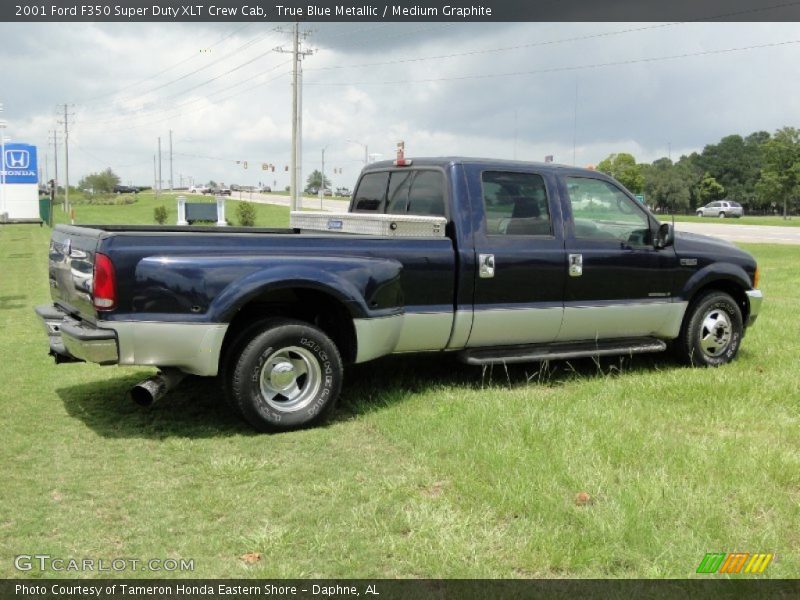True Blue Metallic / Medium Graphite 2001 Ford F350 Super Duty XLT Crew Cab
