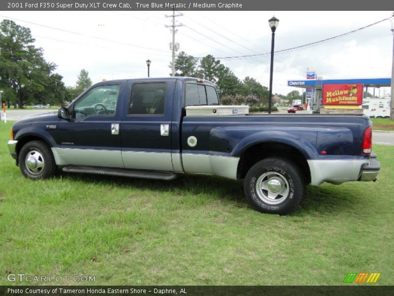 True Blue Metallic / Medium Graphite 2001 Ford F350 Super Duty XLT Crew Cab