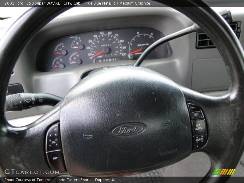 True Blue Metallic / Medium Graphite 2001 Ford F350 Super Duty XLT Crew Cab