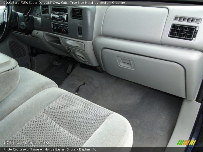 True Blue Metallic / Medium Graphite 2001 Ford F350 Super Duty XLT Crew Cab