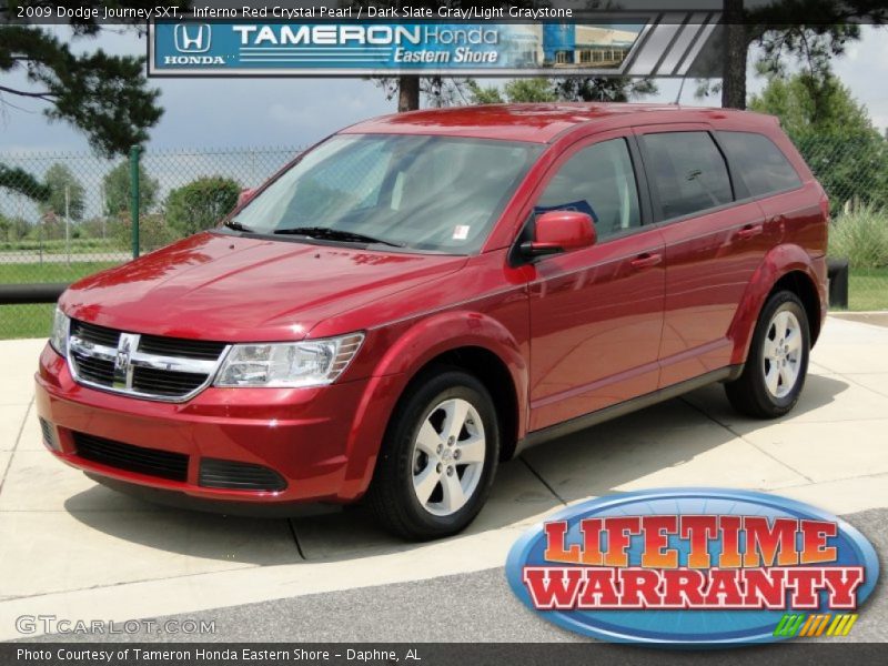 Inferno Red Crystal Pearl / Dark Slate Gray/Light Graystone 2009 Dodge Journey SXT