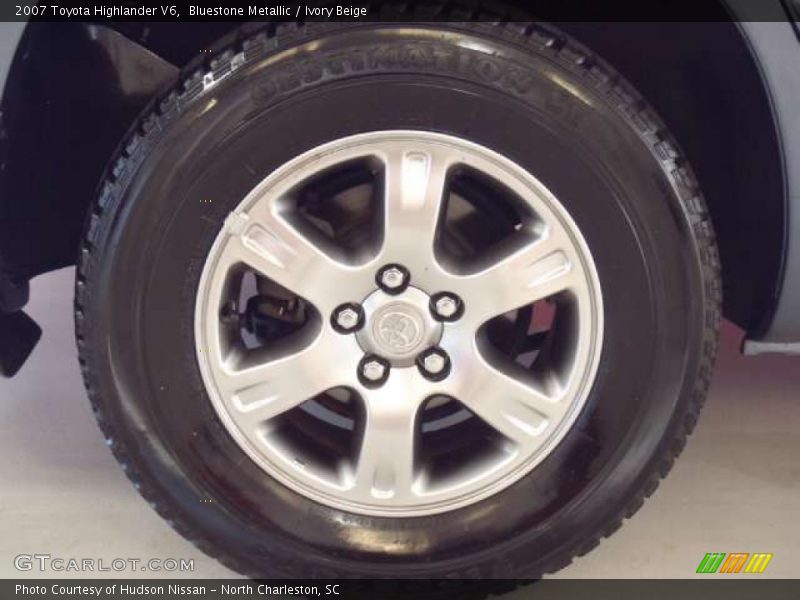 Bluestone Metallic / Ivory Beige 2007 Toyota Highlander V6
