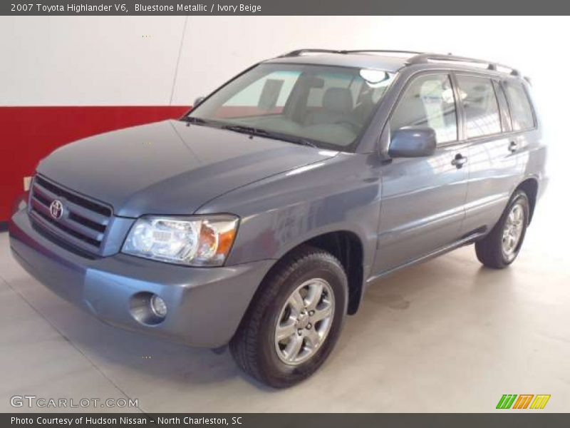 Bluestone Metallic / Ivory Beige 2007 Toyota Highlander V6