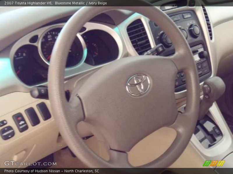 Bluestone Metallic / Ivory Beige 2007 Toyota Highlander V6