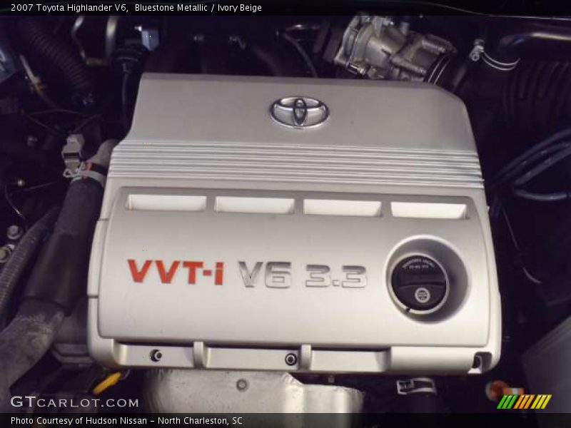 Bluestone Metallic / Ivory Beige 2007 Toyota Highlander V6