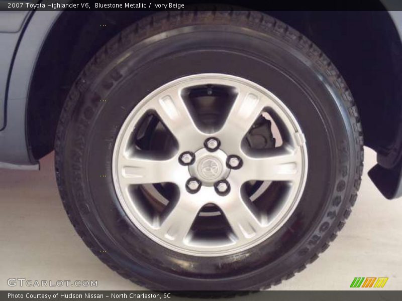 Bluestone Metallic / Ivory Beige 2007 Toyota Highlander V6