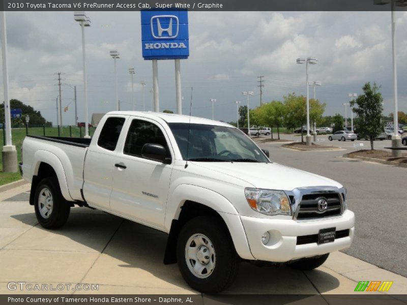 Super White / Graphite 2010 Toyota Tacoma V6 PreRunner Access Cab