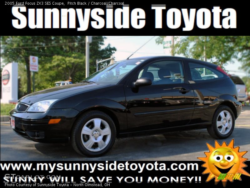 Pitch Black / Charcoal/Charcoal 2005 Ford Focus ZX3 SES Coupe