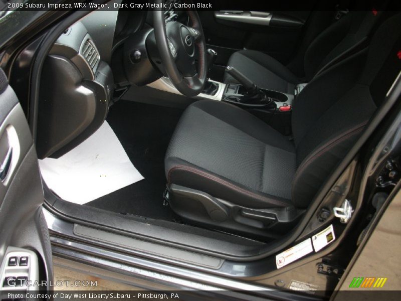 Dark Gray Metallic / Carbon Black 2009 Subaru Impreza WRX Wagon