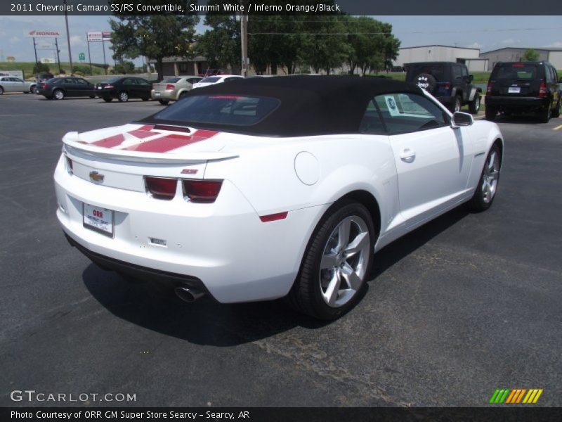 Summit White / Inferno Orange/Black 2011 Chevrolet Camaro SS/RS Convertible