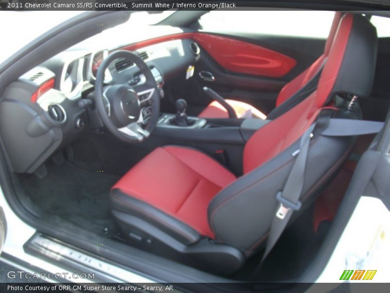 Summit White / Inferno Orange/Black 2011 Chevrolet Camaro SS/RS Convertible