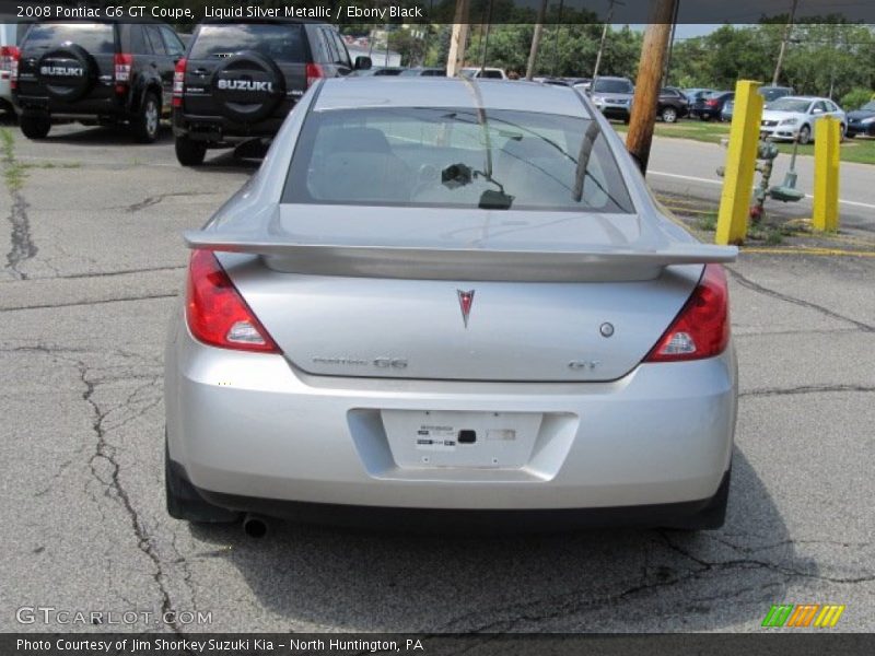 Liquid Silver Metallic / Ebony Black 2008 Pontiac G6 GT Coupe