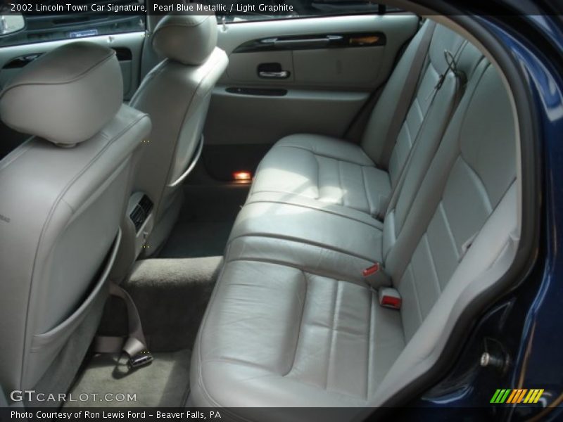 Pearl Blue Metallic / Light Graphite 2002 Lincoln Town Car Signature