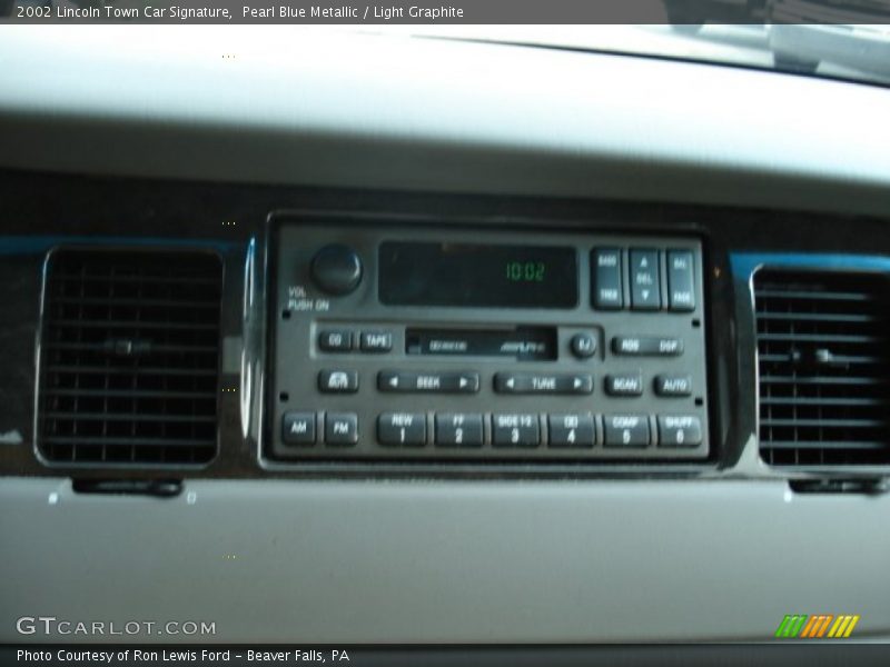 Pearl Blue Metallic / Light Graphite 2002 Lincoln Town Car Signature