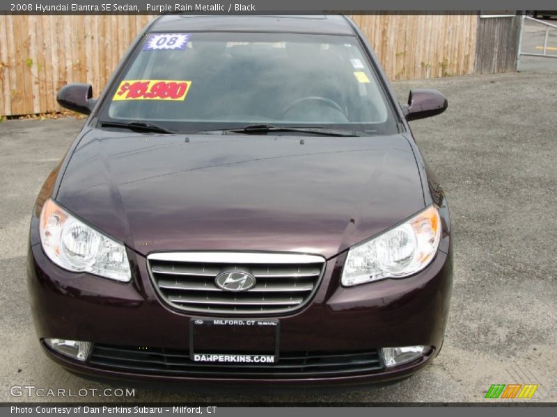 Purple Rain Metallic / Black 2008 Hyundai Elantra SE Sedan