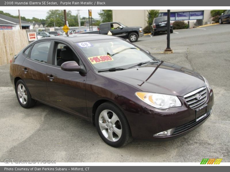 Purple Rain Metallic / Black 2008 Hyundai Elantra SE Sedan