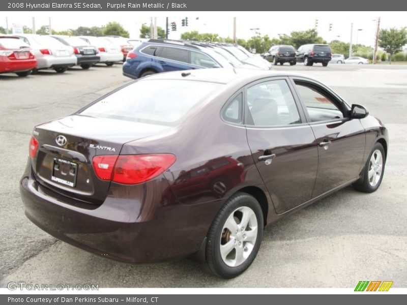 Purple Rain Metallic / Black 2008 Hyundai Elantra SE Sedan