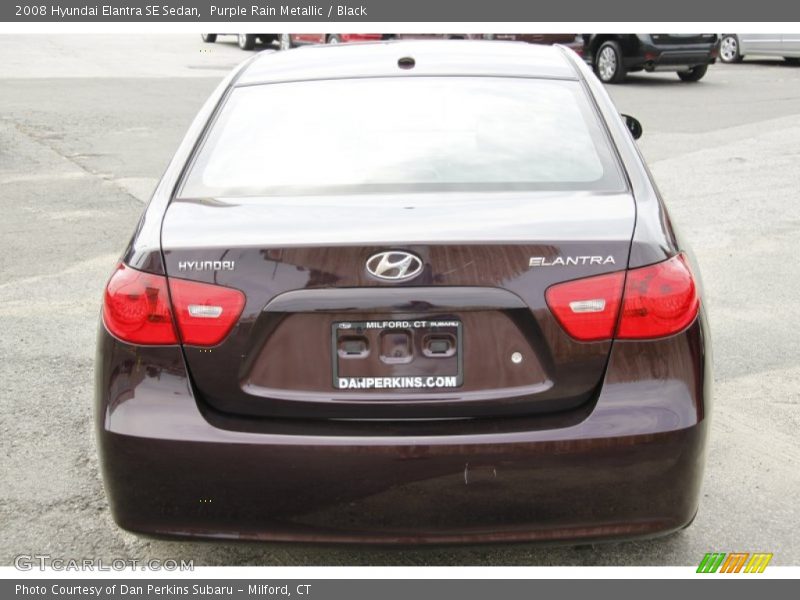Purple Rain Metallic / Black 2008 Hyundai Elantra SE Sedan