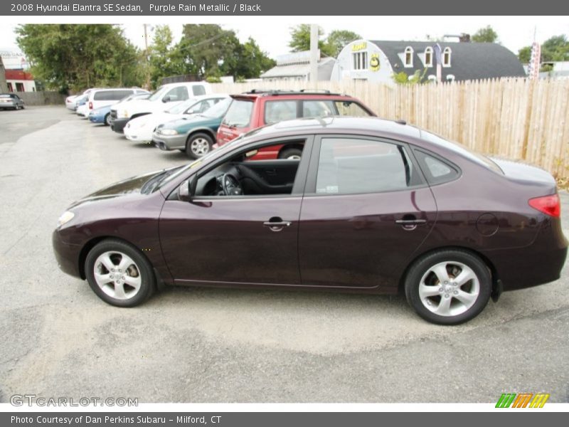 Purple Rain Metallic / Black 2008 Hyundai Elantra SE Sedan