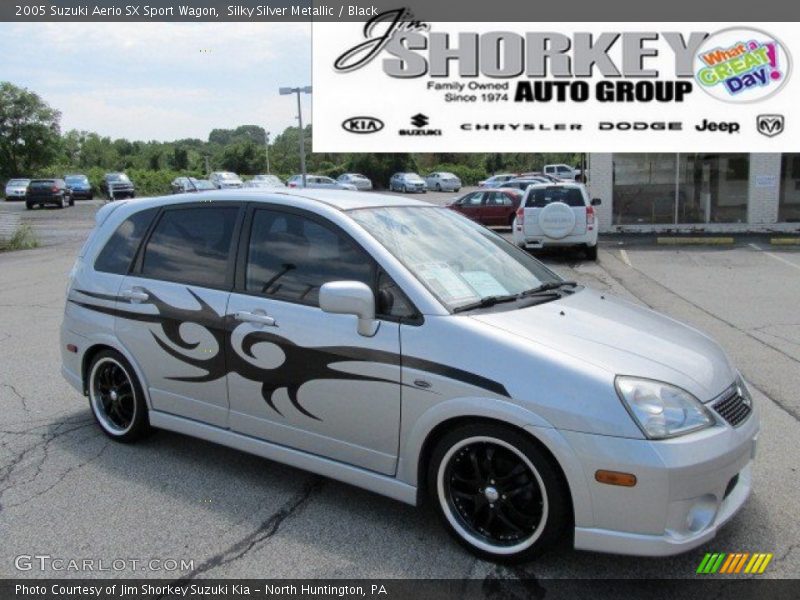 Silky Silver Metallic / Black 2005 Suzuki Aerio SX Sport Wagon