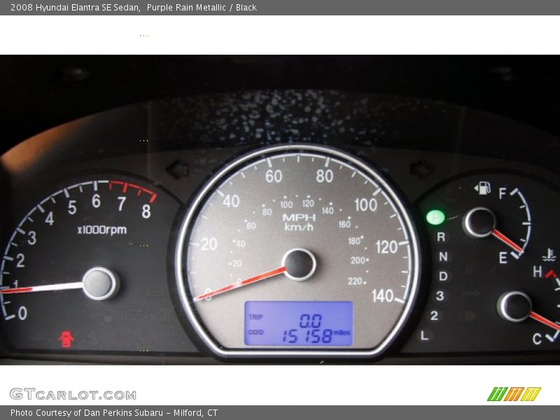 Purple Rain Metallic / Black 2008 Hyundai Elantra SE Sedan