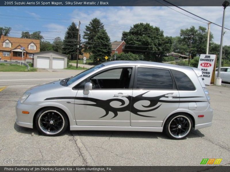 Silky Silver Metallic / Black 2005 Suzuki Aerio SX Sport Wagon