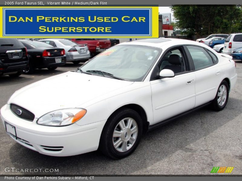 Vibrant White / Medium/Dark Flint 2005 Ford Taurus SEL