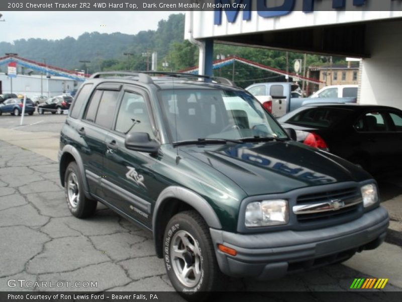 Dark Green Metallic / Medium Gray 2003 Chevrolet Tracker ZR2 4WD Hard Top