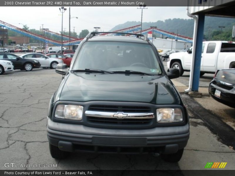 Dark Green Metallic / Medium Gray 2003 Chevrolet Tracker ZR2 4WD Hard Top