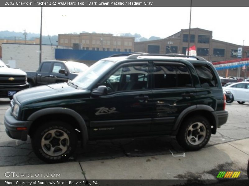 Dark Green Metallic / Medium Gray 2003 Chevrolet Tracker ZR2 4WD Hard Top
