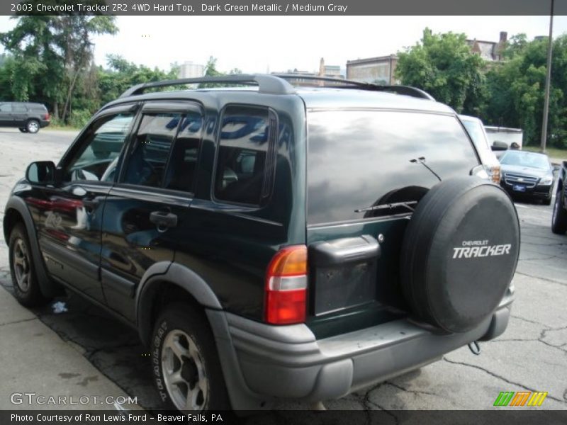 Dark Green Metallic / Medium Gray 2003 Chevrolet Tracker ZR2 4WD Hard Top