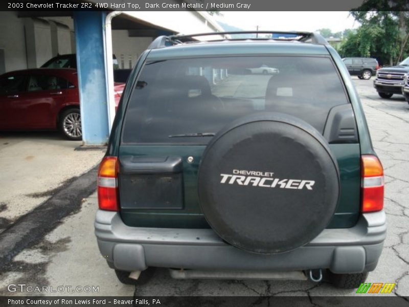 Dark Green Metallic / Medium Gray 2003 Chevrolet Tracker ZR2 4WD Hard Top