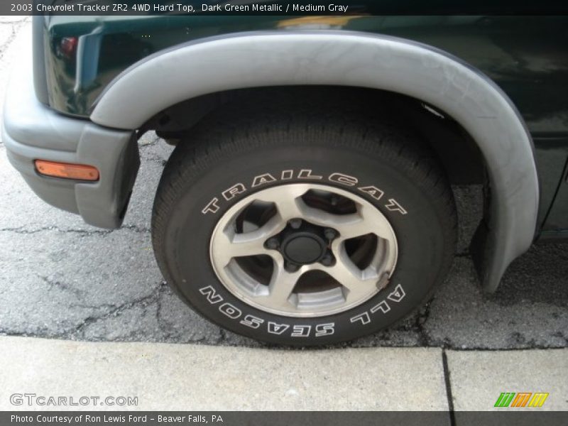 Dark Green Metallic / Medium Gray 2003 Chevrolet Tracker ZR2 4WD Hard Top