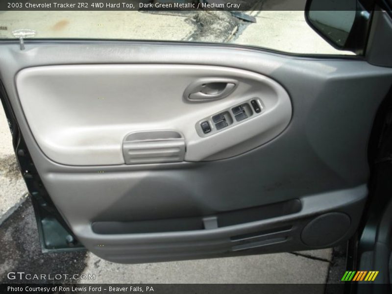 Dark Green Metallic / Medium Gray 2003 Chevrolet Tracker ZR2 4WD Hard Top