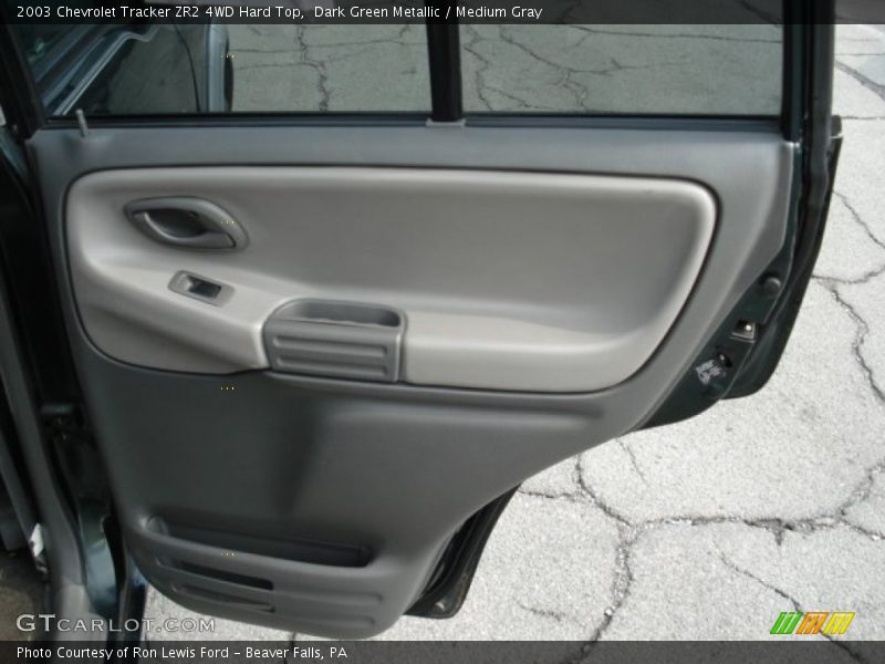 Dark Green Metallic / Medium Gray 2003 Chevrolet Tracker ZR2 4WD Hard Top