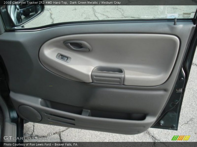 Dark Green Metallic / Medium Gray 2003 Chevrolet Tracker ZR2 4WD Hard Top