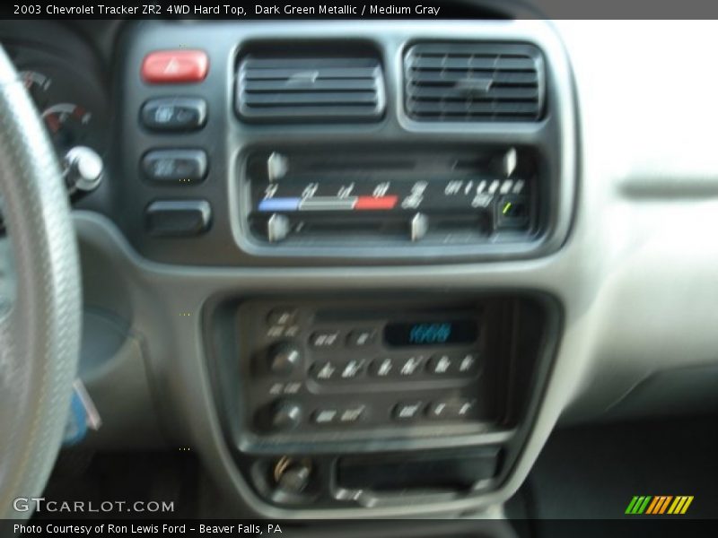 Dark Green Metallic / Medium Gray 2003 Chevrolet Tracker ZR2 4WD Hard Top