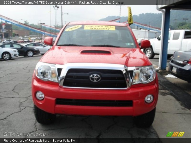 Radiant Red / Graphite Gray 2008 Toyota Tacoma V6 TRD Sport Access Cab 4x4