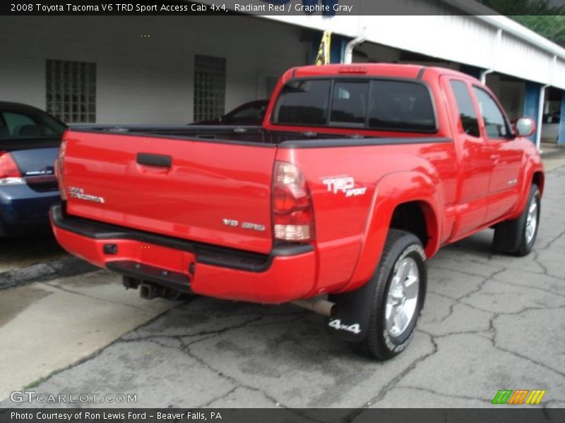 Radiant Red / Graphite Gray 2008 Toyota Tacoma V6 TRD Sport Access Cab 4x4