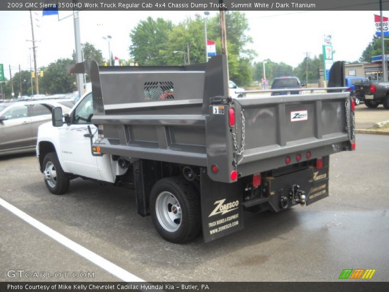 Summit White / Dark Titanium 2009 GMC Sierra 3500HD Work Truck Regular Cab 4x4 Chassis Dump Truck