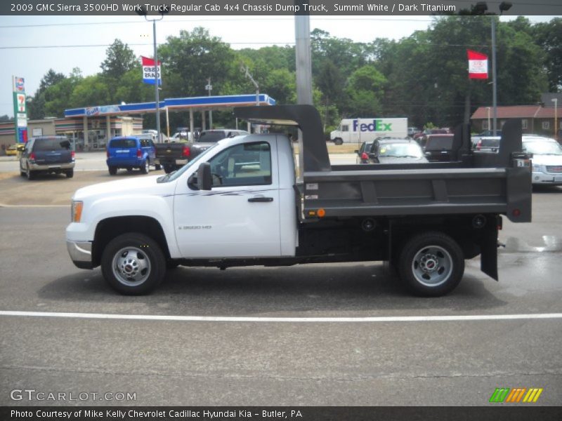 Summit White / Dark Titanium 2009 GMC Sierra 3500HD Work Truck Regular Cab 4x4 Chassis Dump Truck