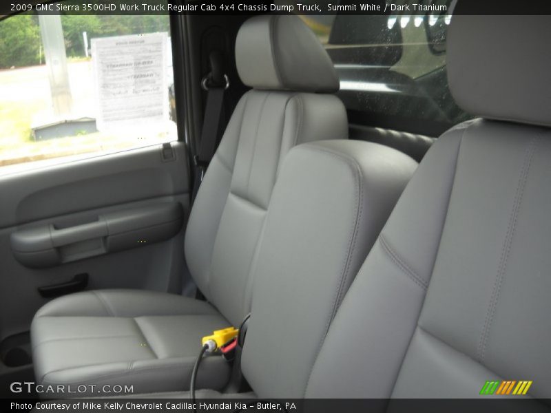 Summit White / Dark Titanium 2009 GMC Sierra 3500HD Work Truck Regular Cab 4x4 Chassis Dump Truck