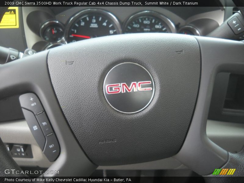 Summit White / Dark Titanium 2009 GMC Sierra 3500HD Work Truck Regular Cab 4x4 Chassis Dump Truck