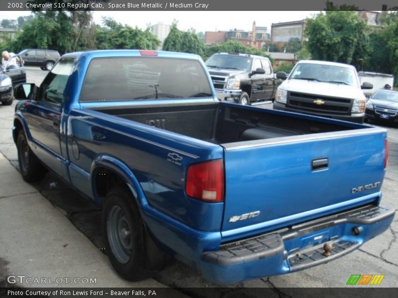 Space Blue Metallic / Medium Gray 2002 Chevrolet S10 Regular Cab