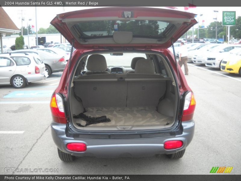 Merlot Red / Beige 2004 Hyundai Santa Fe GLS 4WD