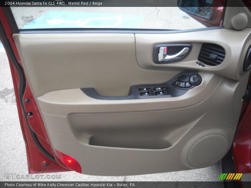 Merlot Red / Beige 2004 Hyundai Santa Fe GLS 4WD