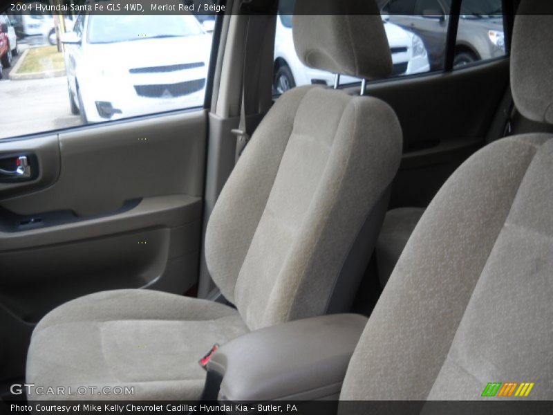 Merlot Red / Beige 2004 Hyundai Santa Fe GLS 4WD